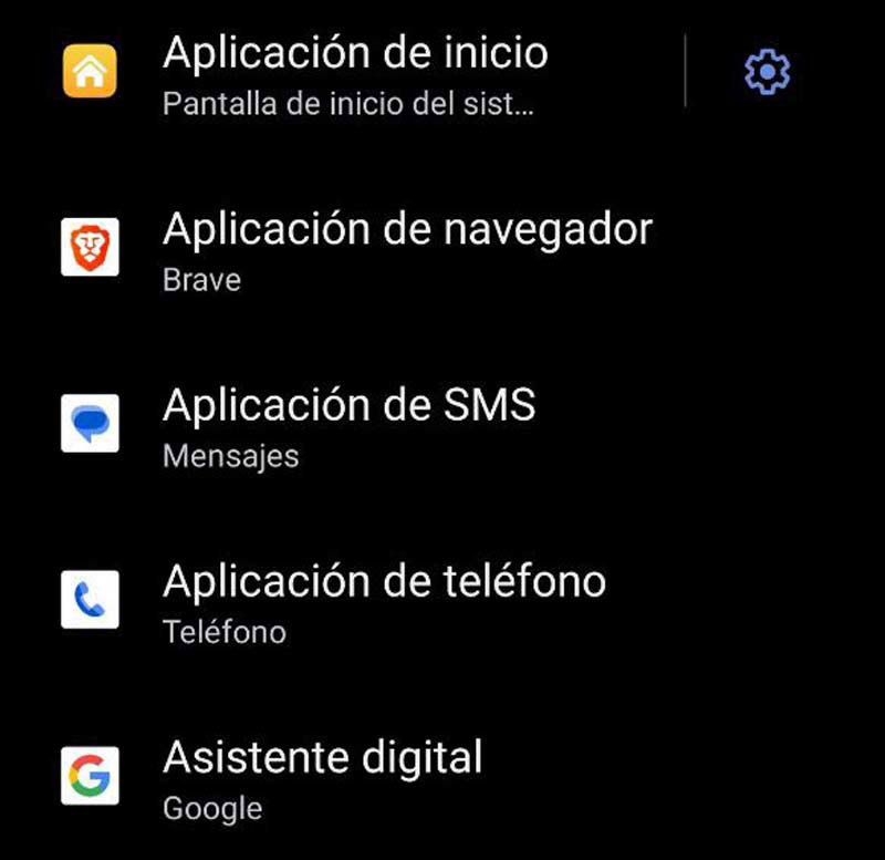 Apps predeterminadas en Android