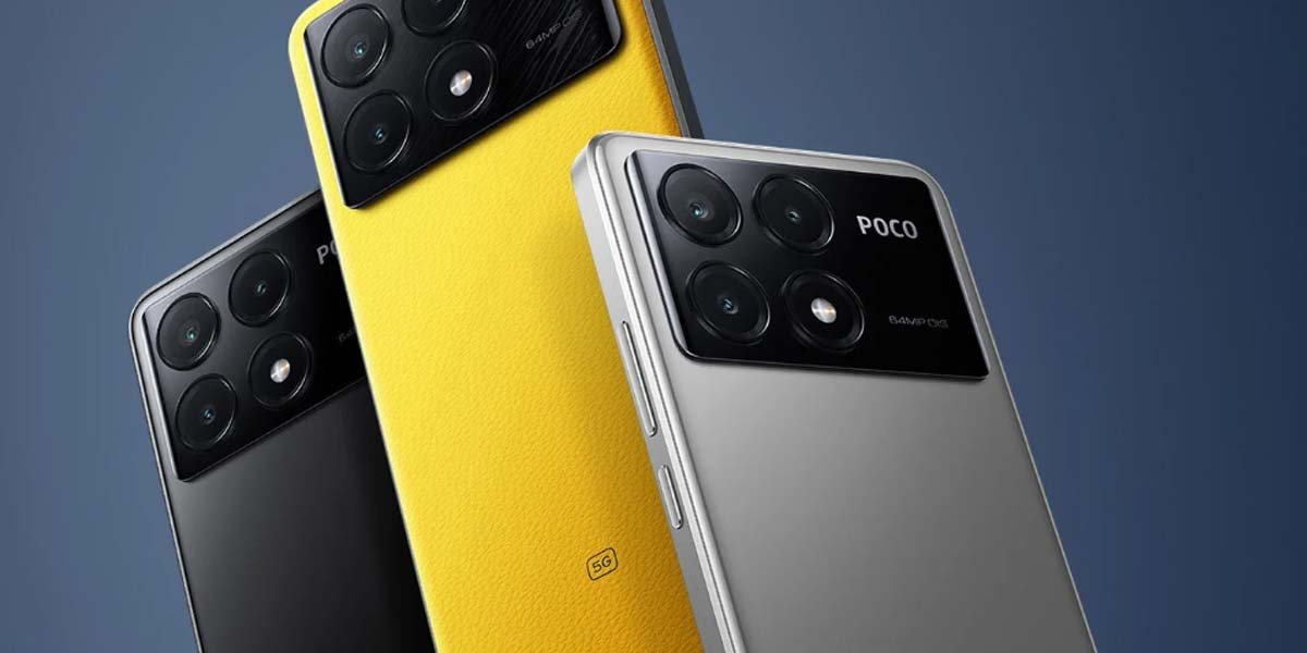 POCO X6 Pro 5G con fondo