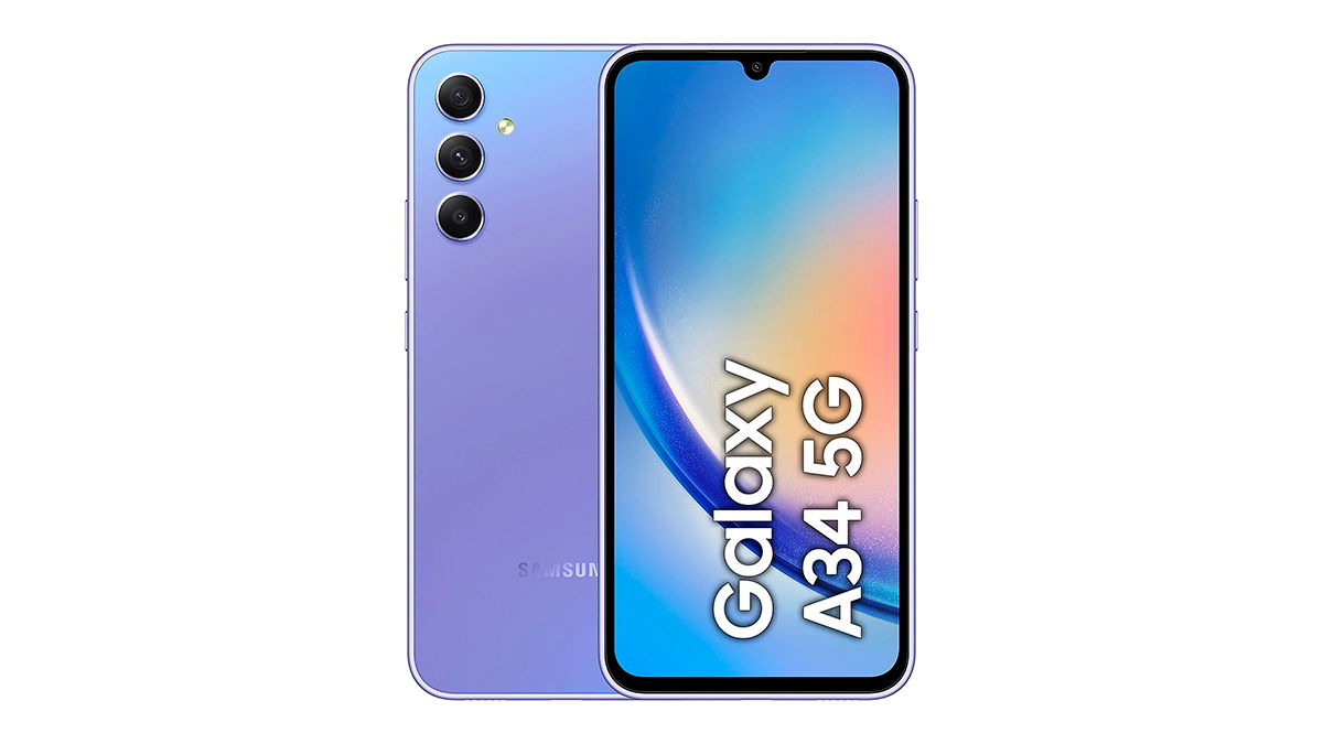 oferta Samsung Galaxy A34 menos 270 euros color azul