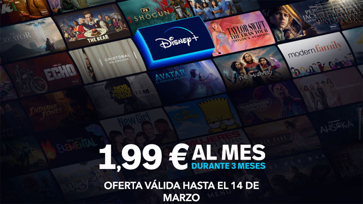promoción Disney+ por 1,99 euros al mes durante 3 meses