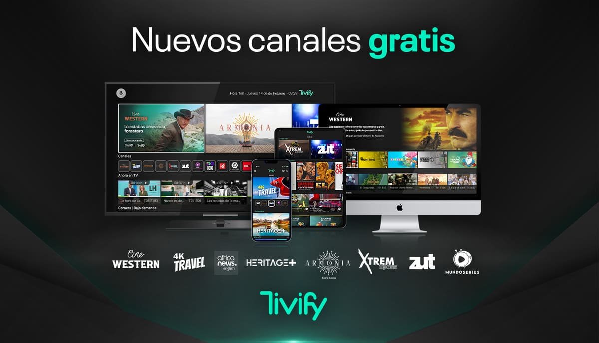 Tivify añade ocho nuevos canales para disfrutar de la televisión gratis