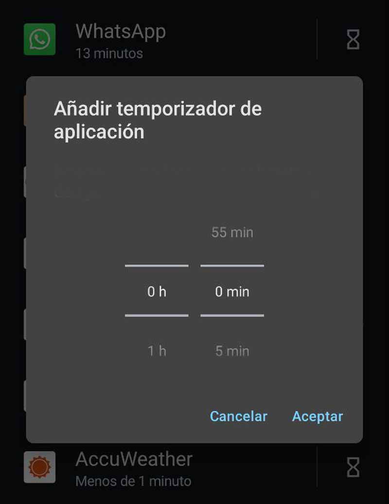 Tiempo uso Android