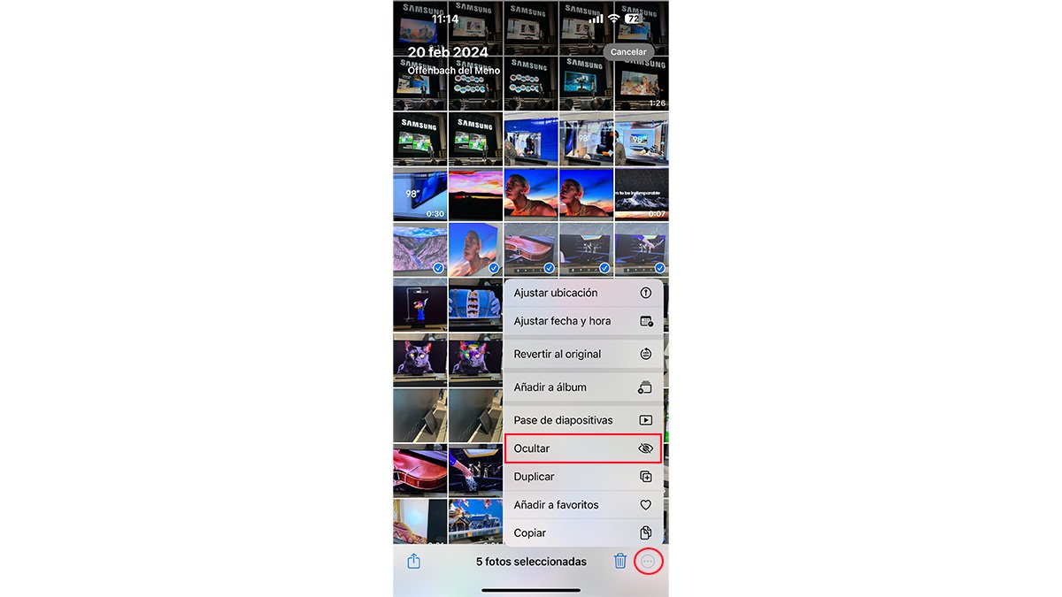 cómo ocultar fotos y vídeos en tu iPhone ocultar varias a la vez
