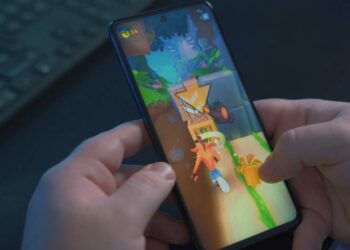 Juego en un teléfono móvil