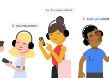 Dibujo de uso de Google Podcast