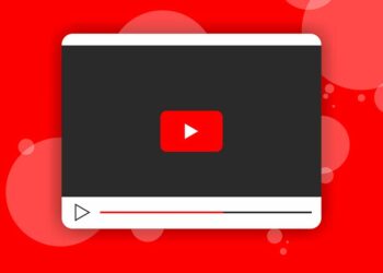 Logotipo de YouTube con fondo rojo