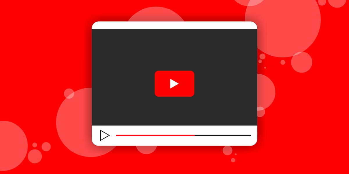 Logotipo de YouTube con fondo rojo