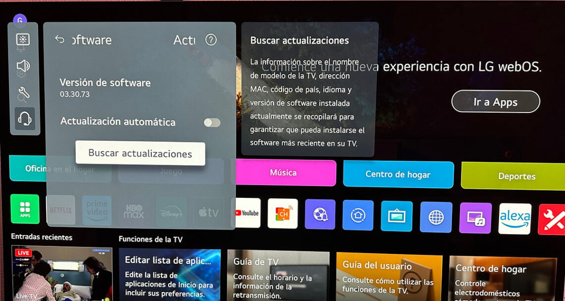 Cómo actualizar tu Smart TV a la última versión del sistema operativo