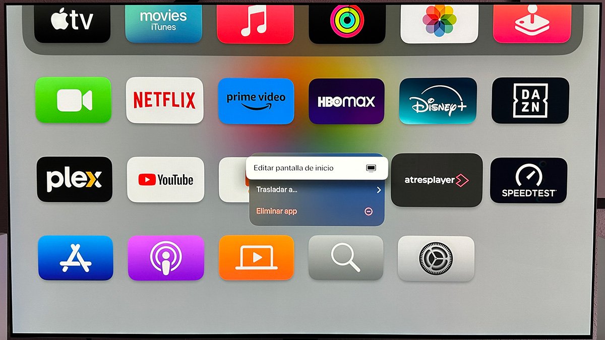 cómo borrar aplicaciones en el Apple TV desde pantalla de inicio