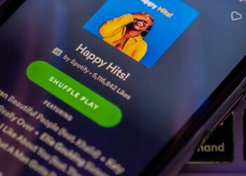 Smartphone con Spotify