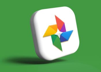 Logotipo de Google Fotos con fondo verde