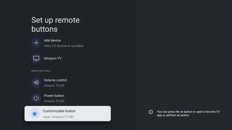 Personalizar botón estrella de Google TV