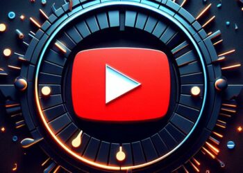 Logo de YouTube Music con fondo negro