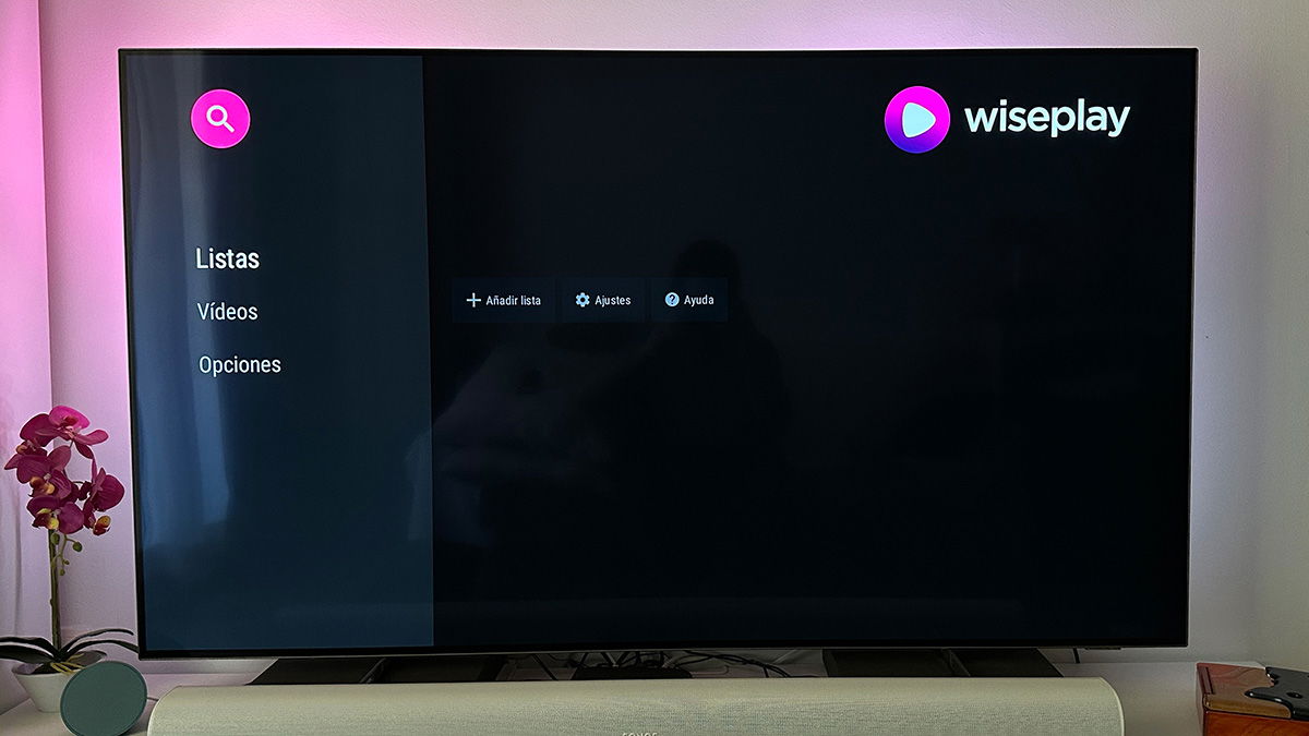 así es Wiseplay, una de las mejores apps pare reproducir archivos y listas IPTV en tu Android TV pantalla principal