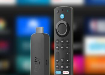 Fire TV Stick con fondo de aplicaciones