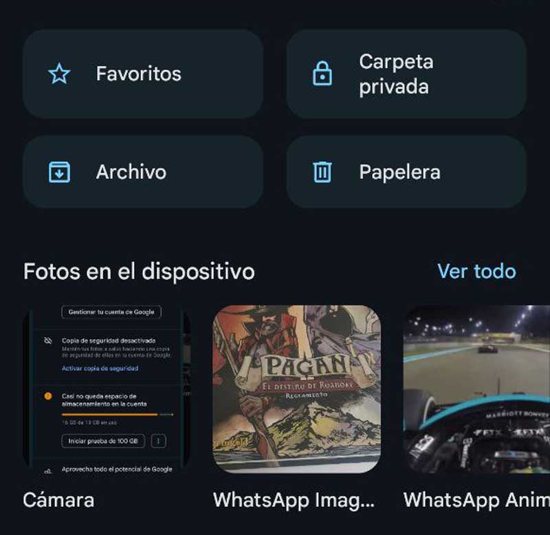 Acceder a la Carpeta Privada de Google Fotos apra Android