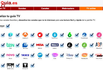 Con TVguia puedes echar un ojo a la programación y acceder a los canales de la TDT online