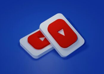Dos logos de YouTube con fondo azul