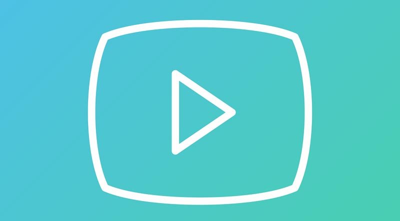 Logo de YouTube con fondo azul