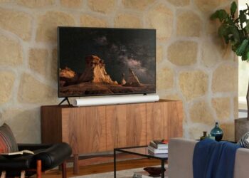 Barra de sonido Sonos en un salón