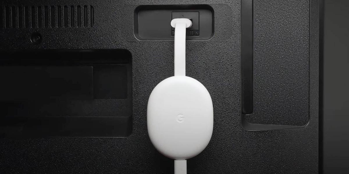 Chromecast con Google TV 4K conectado a un televisor