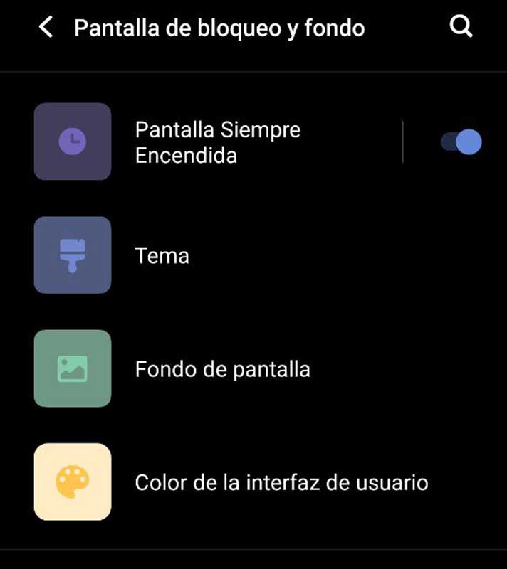 Pantalla siempre activa en Android