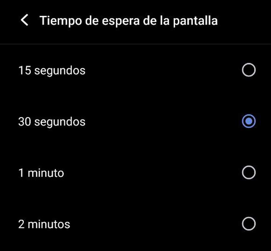 Tiempo de espera de Android