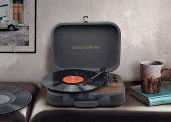 Muse MT-207 DGB, un sistema estéreo con tocadiscos que te puedes llevar a cualquier parte