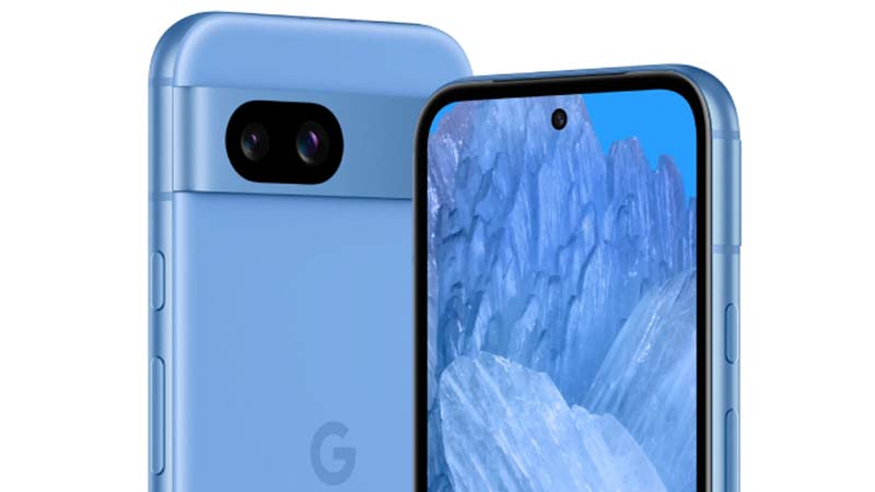 Cámaras del teléfono Google Pixel 8a de color azul