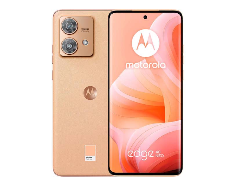 Teléfono Moto Edge 40 Neo de color rosa