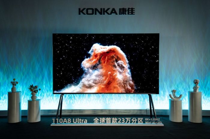 Konka lanza un revolucionario televisor Mini LED de 110 pulgadas, 10000 nits y 230000 zonas de atenuación