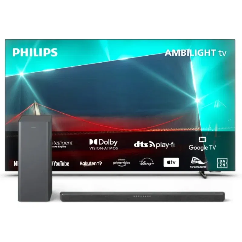 La Philips OLED 718 con una barra de sonido en un pack de oferta que no querrás perderte