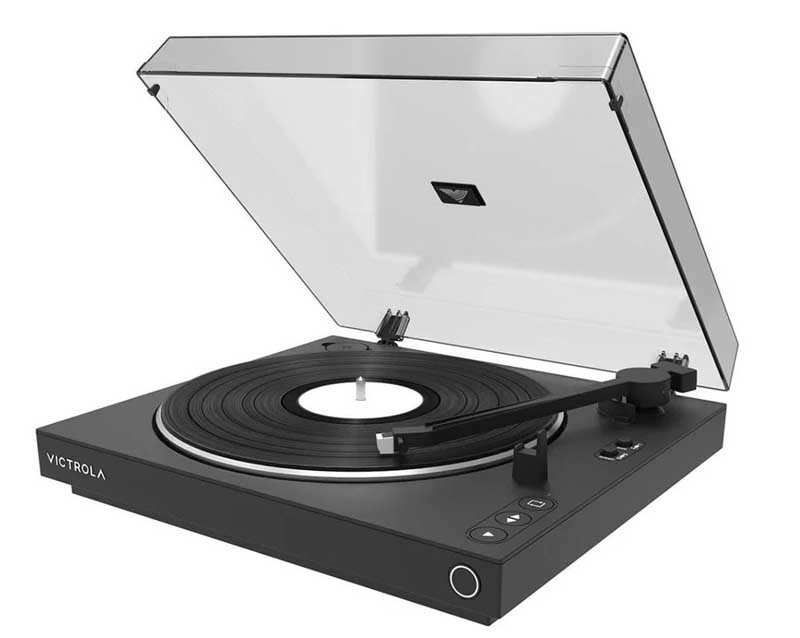 Tocadiscos Victrola Automatic Bluetooth con tapa