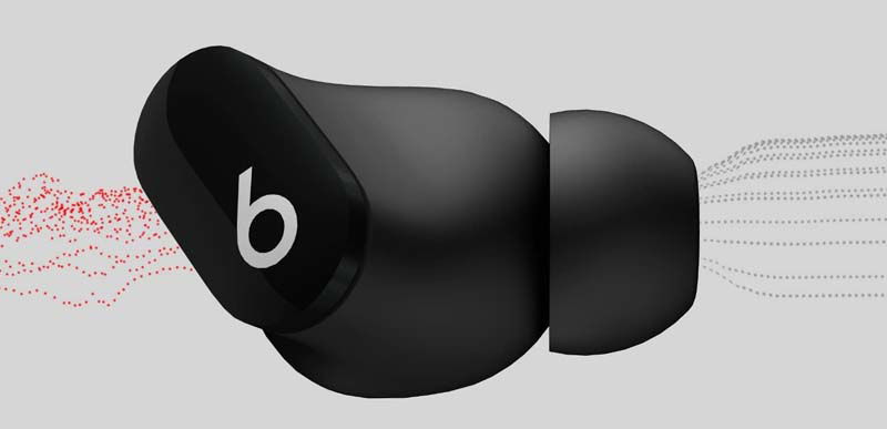 Auricular Beats Studio Buds de color negro