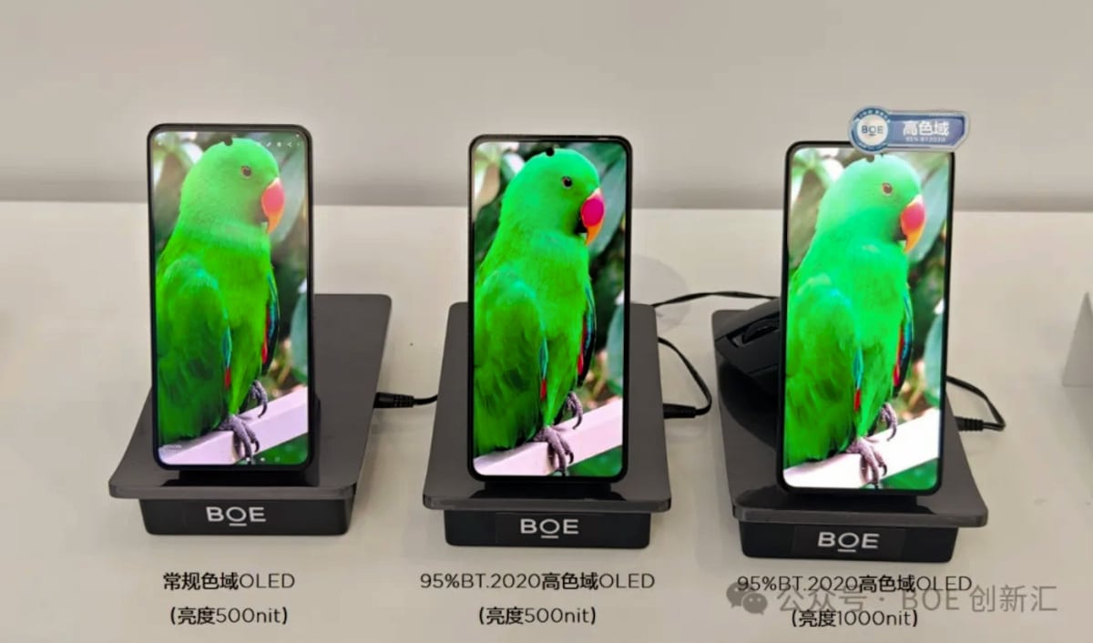 BOE redefine los estándares de color con su OLED que cubre el 95% de Rec.2020