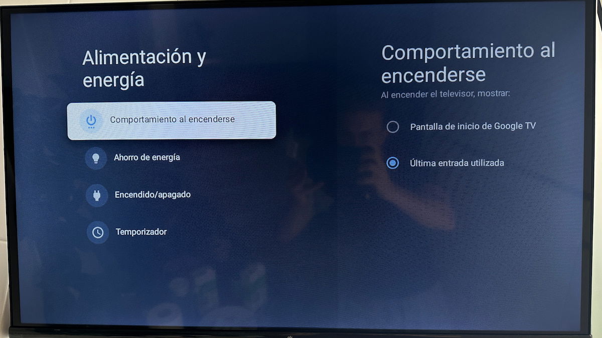 Cómo hacer que tu televisor con Google TV encienda en la última entrada utilizada