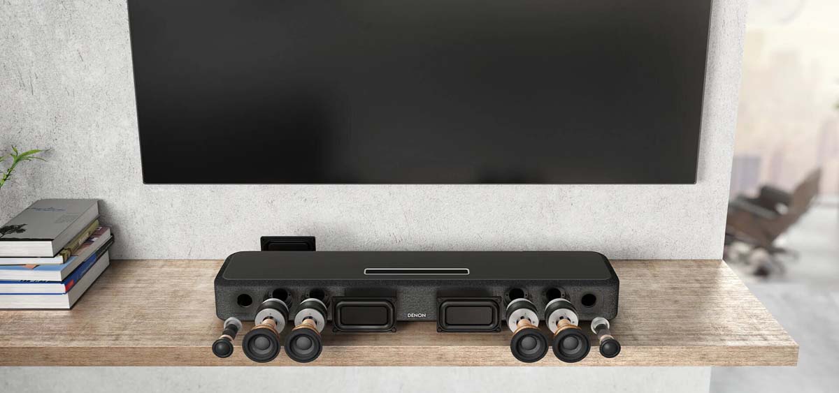 Interior de la Denon Home Sound Bar 550