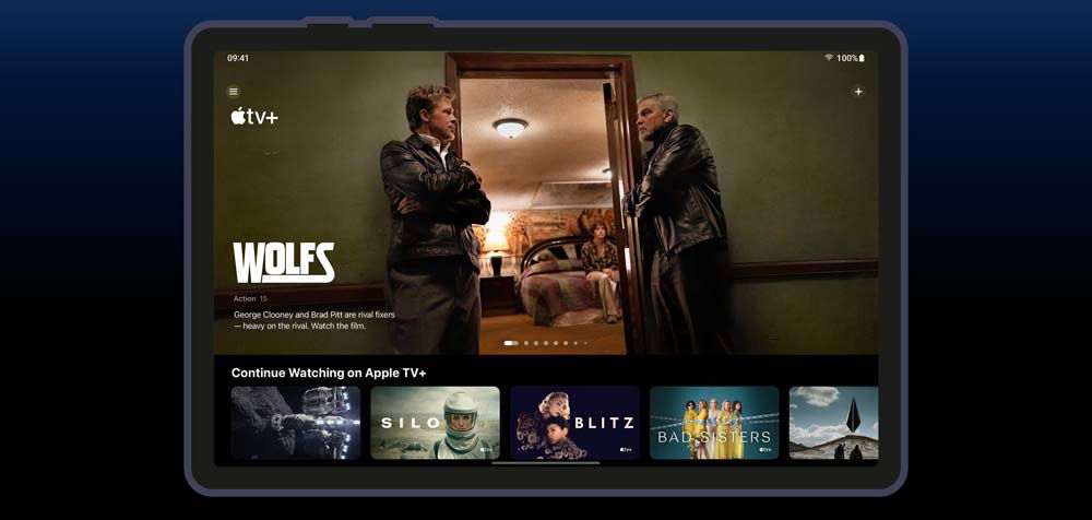 Apple TV+ para Android en un tablet