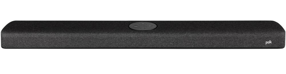 Frontal de la barra de sonido Polk Audio React Sound Bar