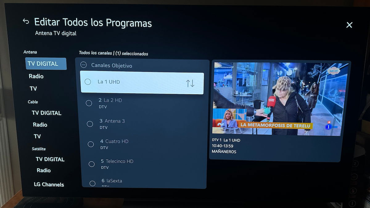 Cómo sintonizar y ordenar los canales en tu televisor LG con webOS