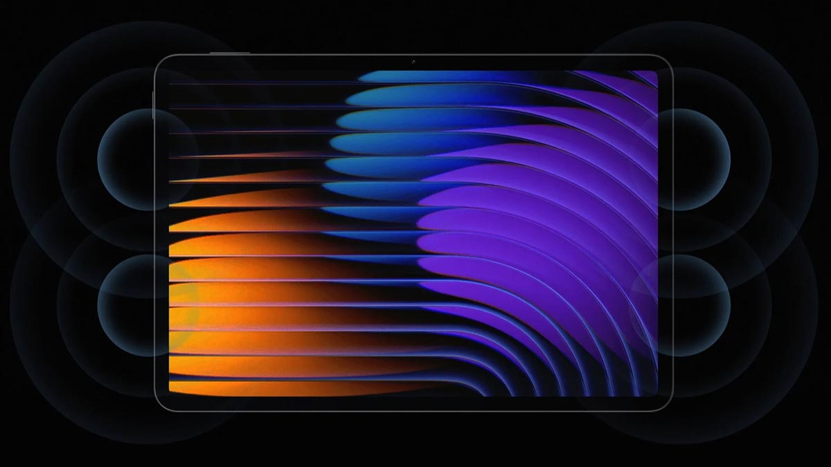Xiaomi Pad 7 con ondas de sonido