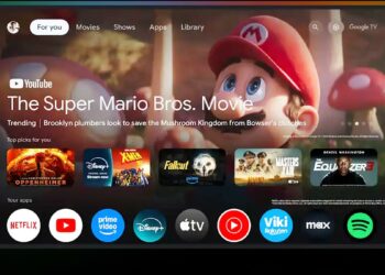 Pantalla de inicio de Google TV