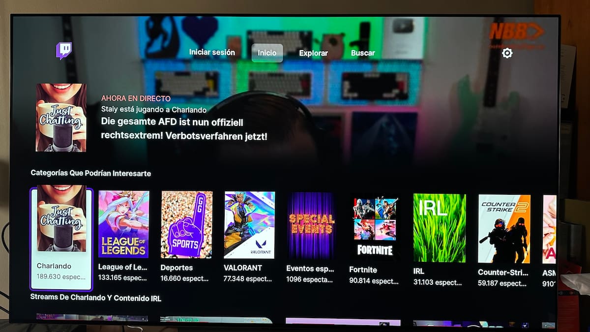 Cómo ver Twitch en tu televisor