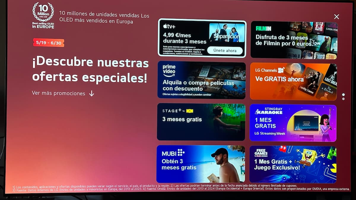 LG Streaming Week: el paraíso del streaming llega a tu televisor con meses gratis, descuentos y contenido para todos los gustos