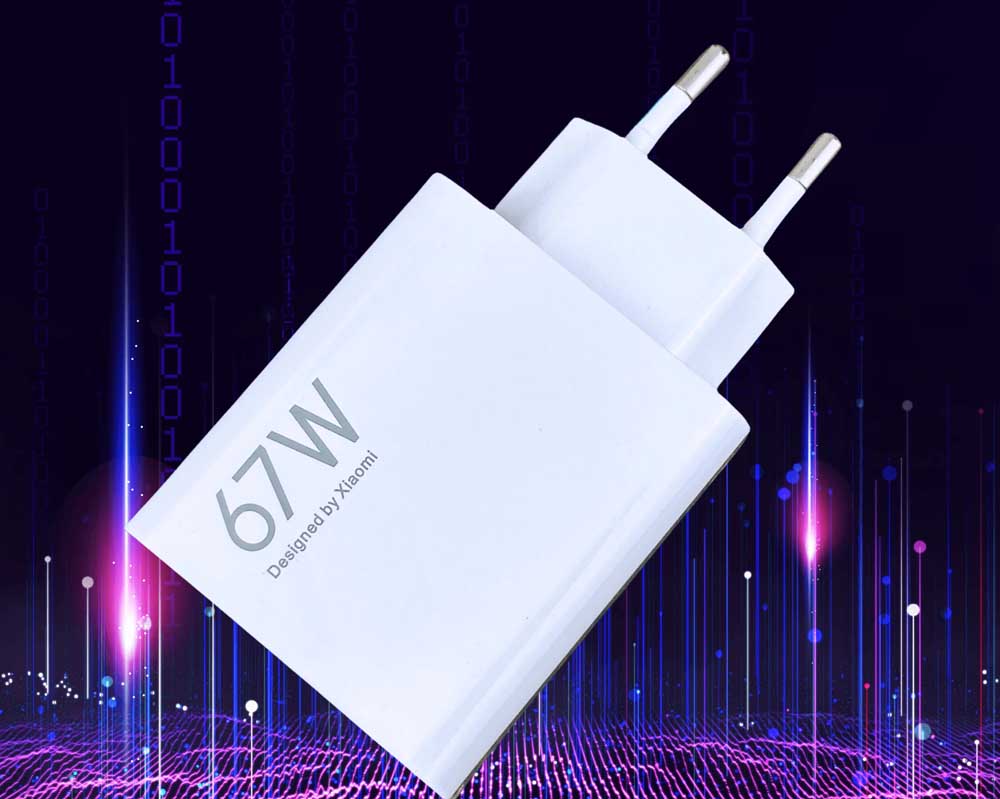 Xiaomi 67W Charger Turbo Fast de color blanco