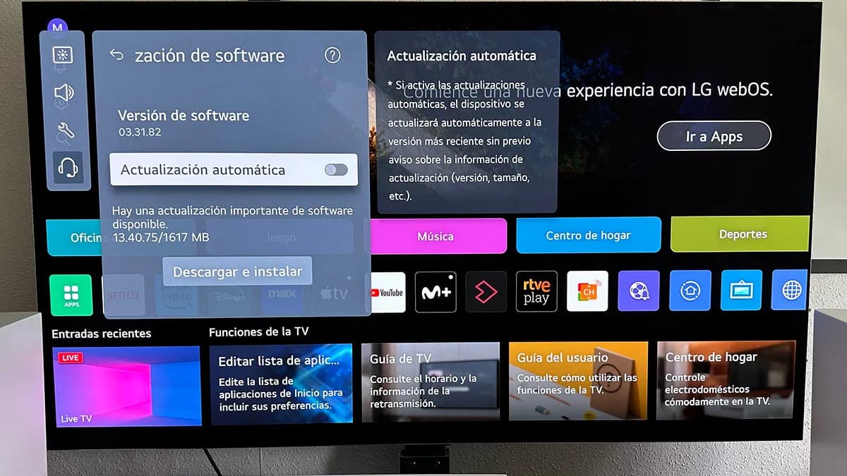 La actualización de software de tu televisor puede hacer más mal que bien