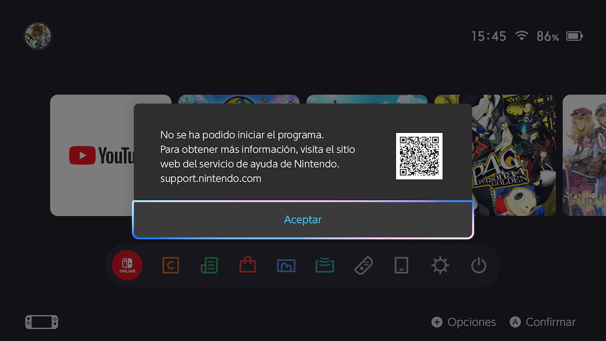 Problema con las apps de Switch 2