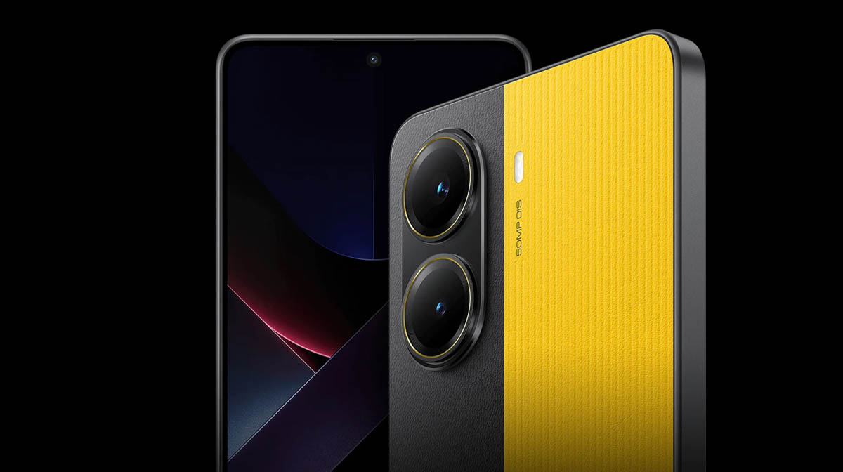 POCO X7 Pro de color amarillo y negro