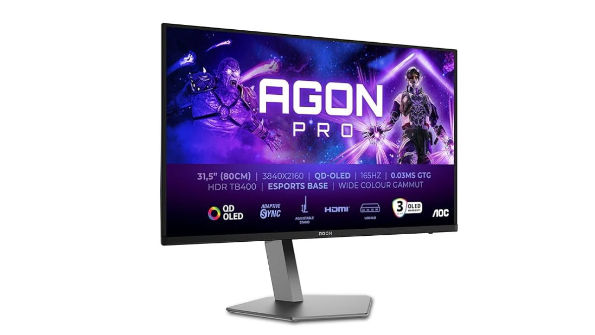 El monitor AOC AG326UD de 31,5 pulgadas QD-OLED se pone a tiro con este ofertón