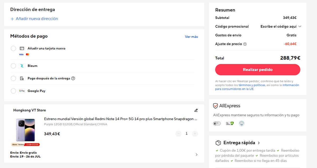 Precio del Redmi Note 14 Pro+